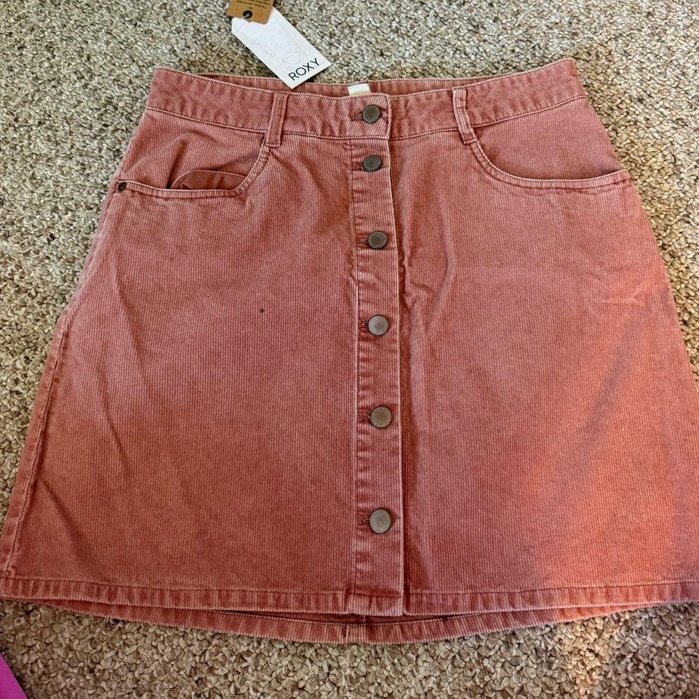 Roxy button down corduroy skirt pink - Picture 8 of 8